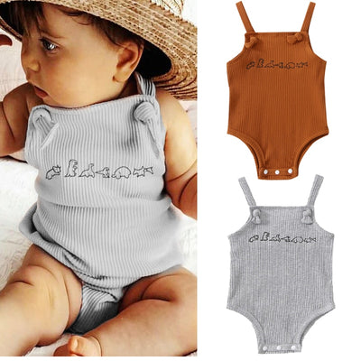 DINOSAUR PARADE Ribbed Romper