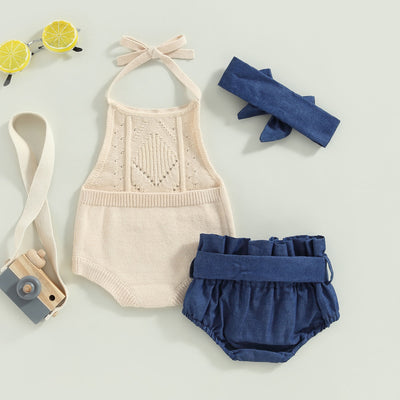 REMI Knitted Romper Outfit