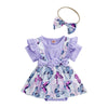 BUTTERFLY Lavender Romper Dress with Headband