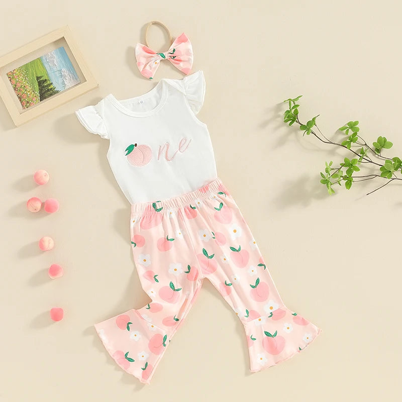 ONE Peach Bellbottoms Outfit