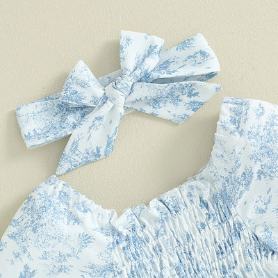 BLUE FIELDS Smocked Romper