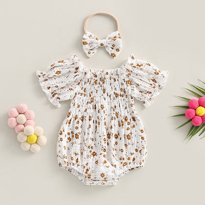 JULIE Floral Romper with Headband