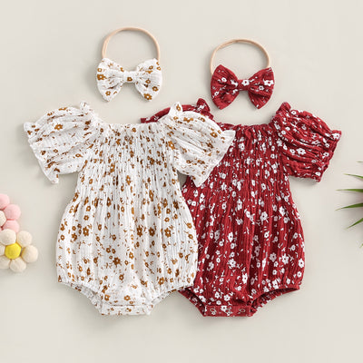 JULIE Floral Romper with Headband