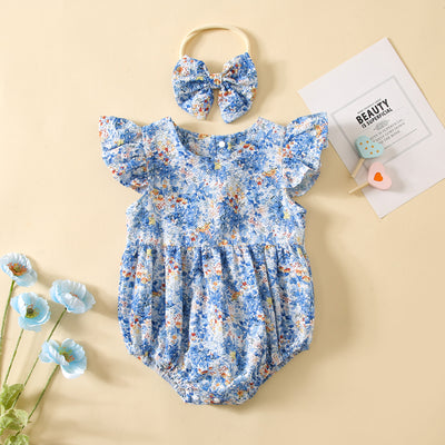 MEADOW Floral Romper with Headband