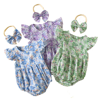 MEADOW Floral Romper with Headband