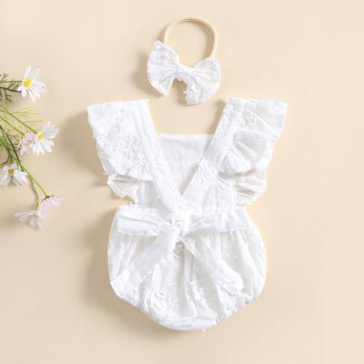 ELODIE Floral Romper with Headband