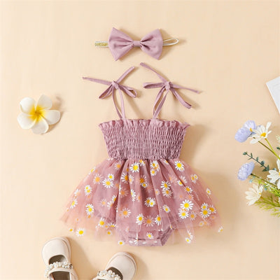 DAISY Smocked Romper Dress