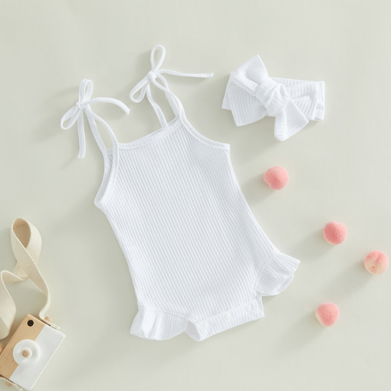 SOPHIE Summer Ruffle Onesie with Headband
