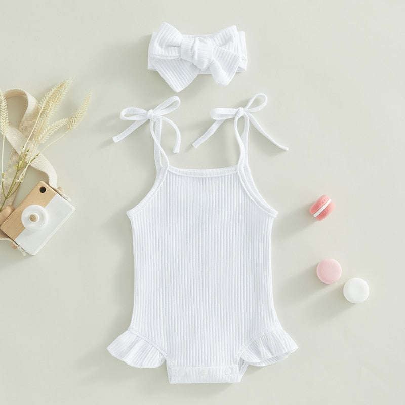 SOPHIE Summer Ruffle Onesie with Headband