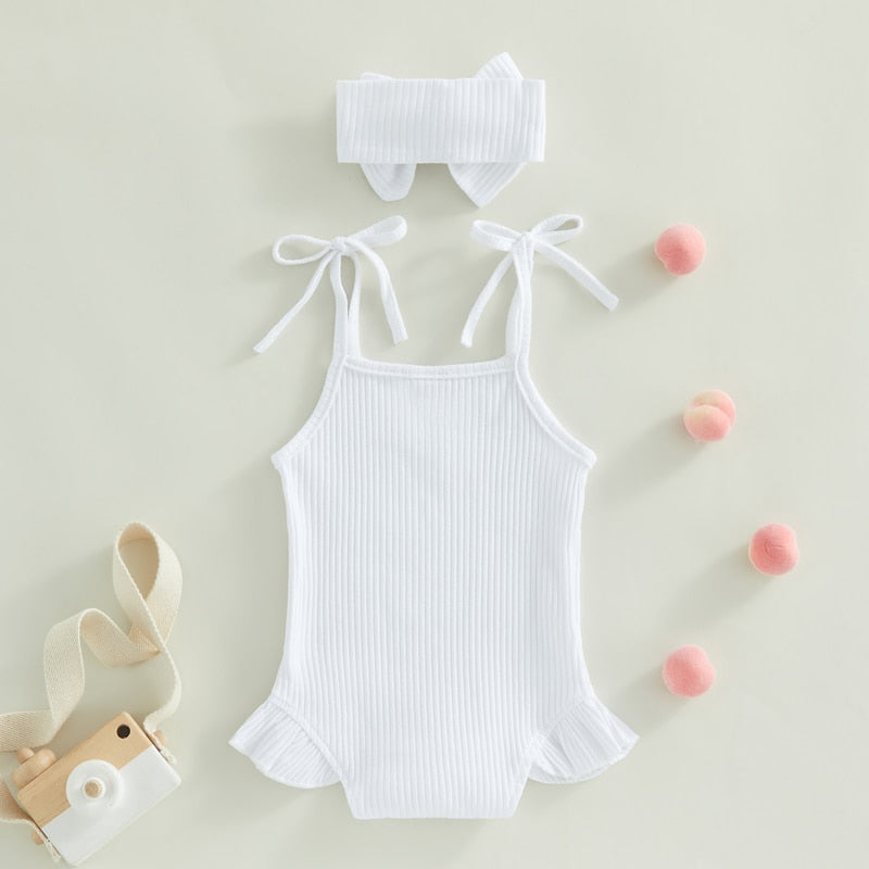 SOPHIE Summer Ruffle Onesie with Headband