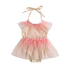 CELINE Pink Tassel Tulle Romper