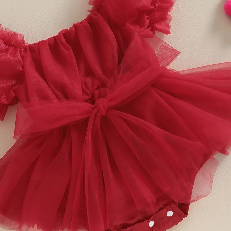JOSEPHINE Tulle Romper Dress with Headband