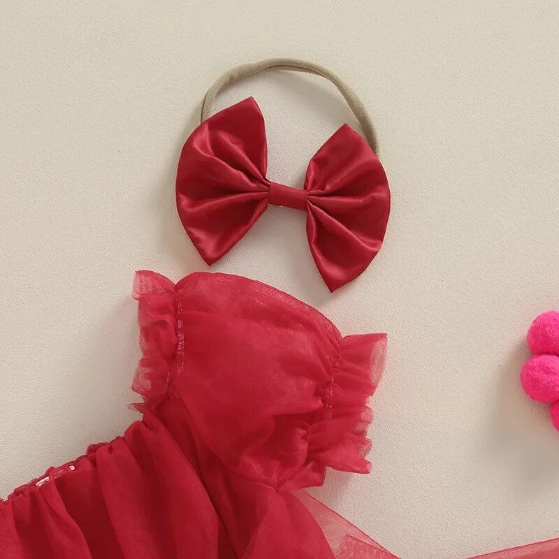 JOSEPHINE Tulle Romper Dress with Headband