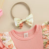 CHLOE Floral Dress Romper with Headband
