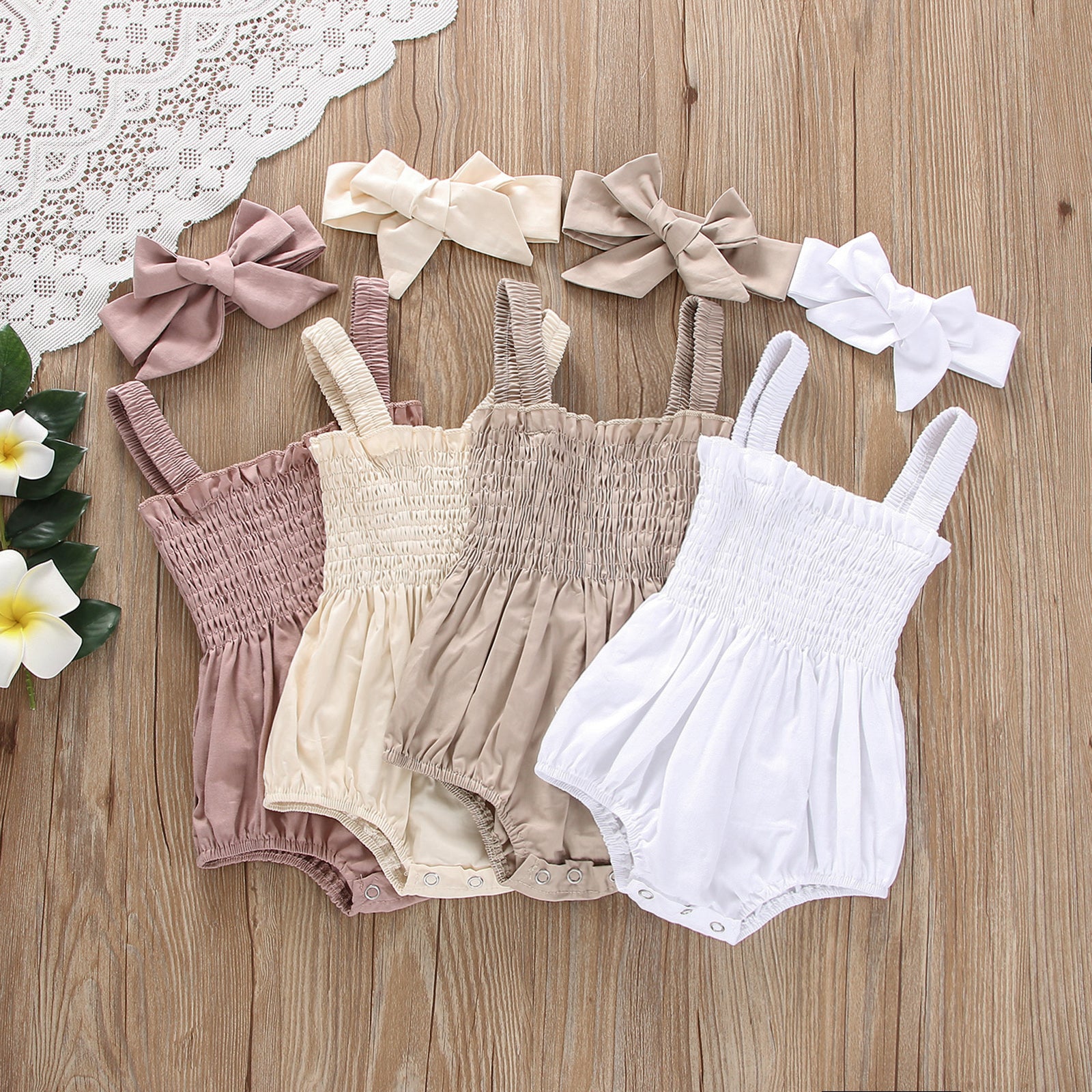 Toddler Infant Baby Girls Stirp Sleeveless Romper Bodysuit Jumpsuit Clothes  Set | eBay