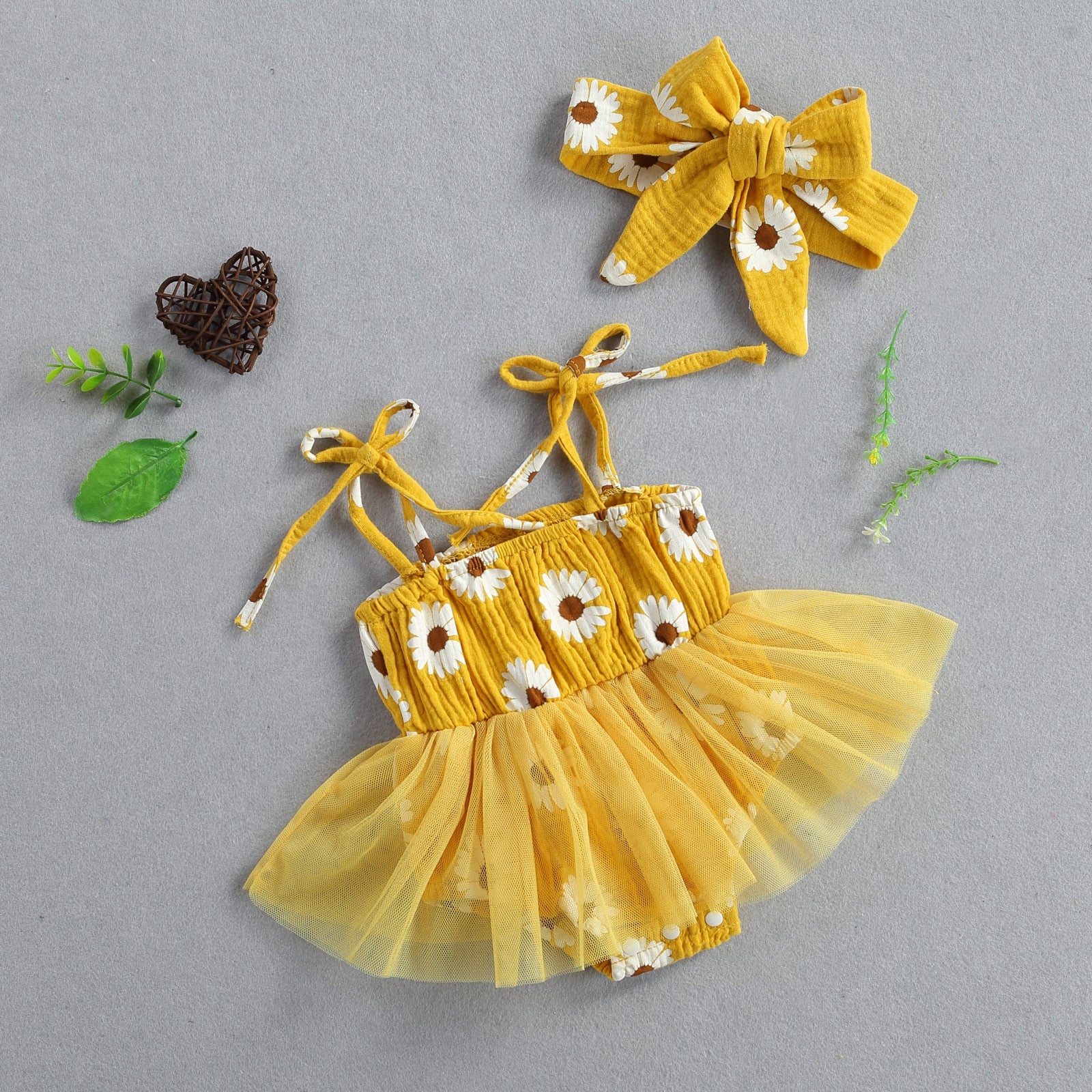 DAISY Tutu Romper with Headband