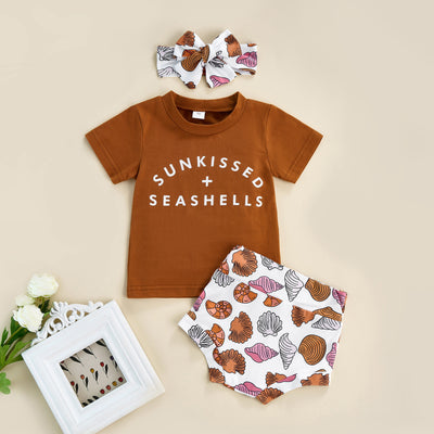SUNKISSED + SEASHELLS Outfit with Headband
