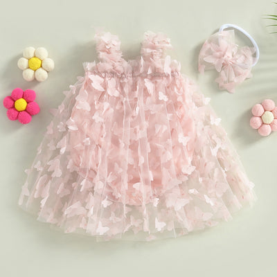 BUTTERFLY PRINCESS Romper Dress with Headband