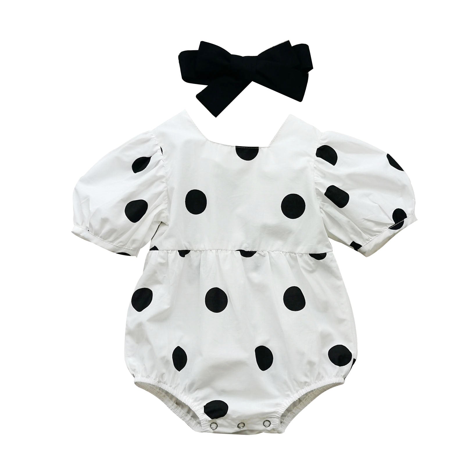 black and white newborn dress June Jumper Dress Set Baby Beau and Belle