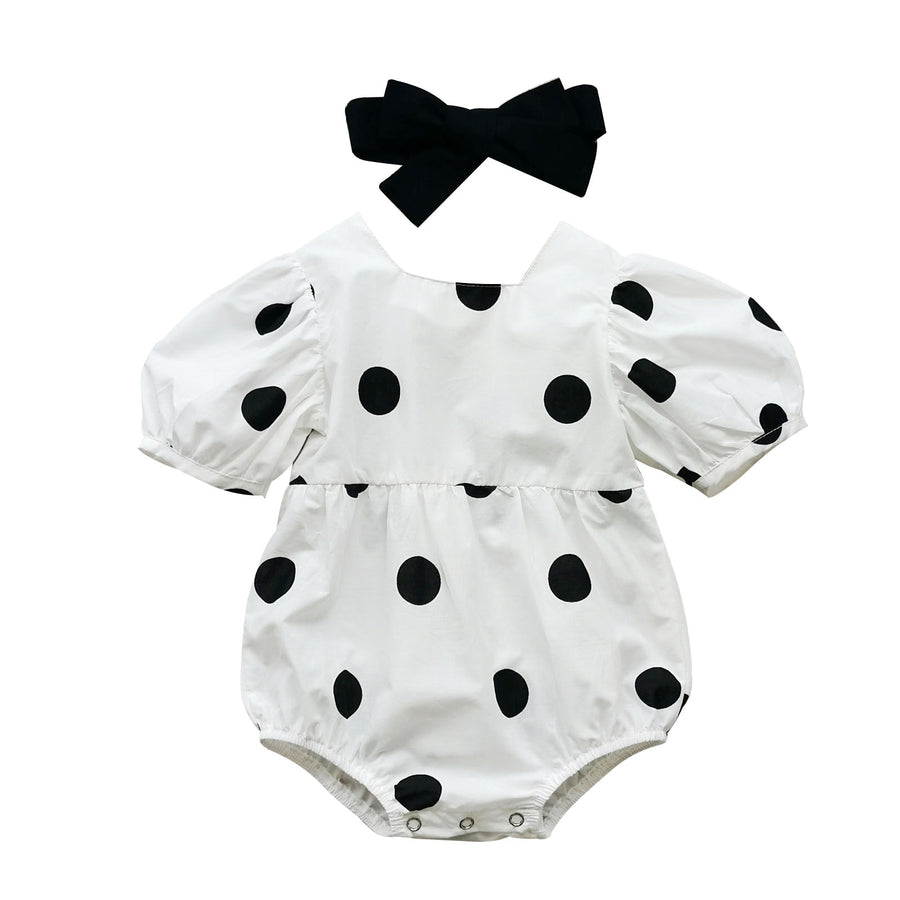 POLKA DOT Black & White Romper