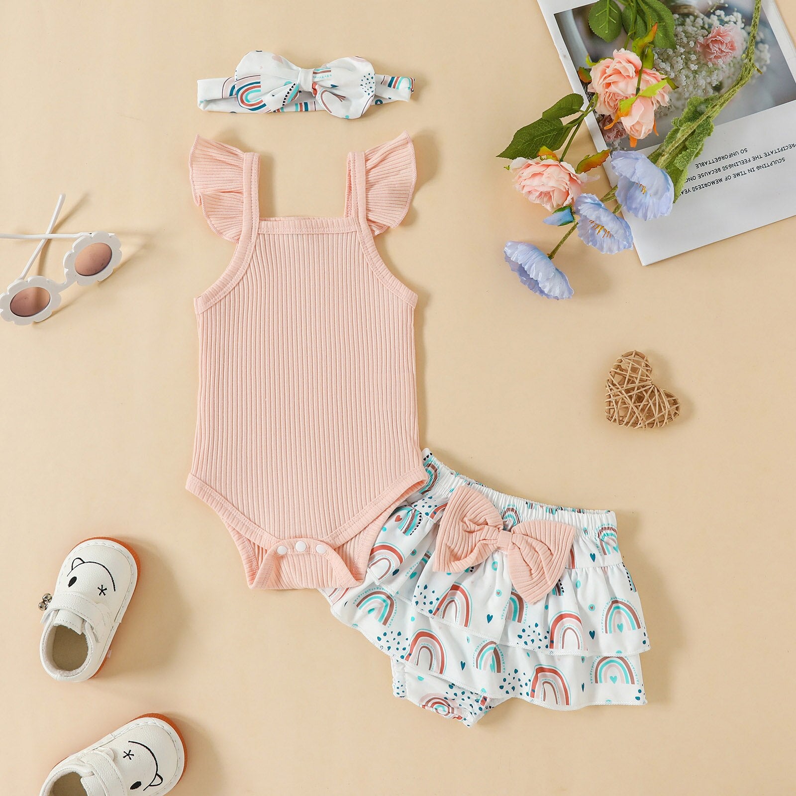 Baby Products Online - Citgeett Summer Baby Clothes Set with Knit