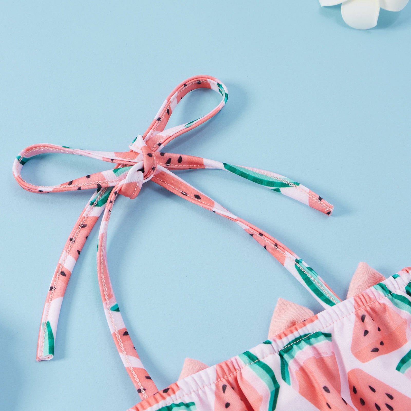 WATERMELON Bowtie Bikini with Sun Hat
