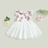 WHITE FLOWERS Tulle Dress