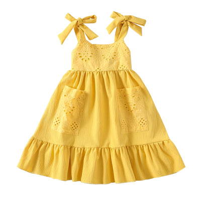 SUNSHINE Yellow Crochet Dress