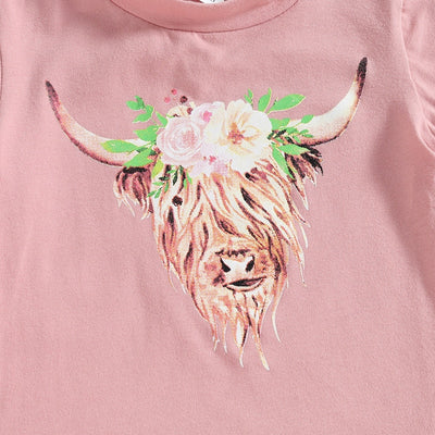 BOHO HIGHLAND COW Bellbottoms Outfit