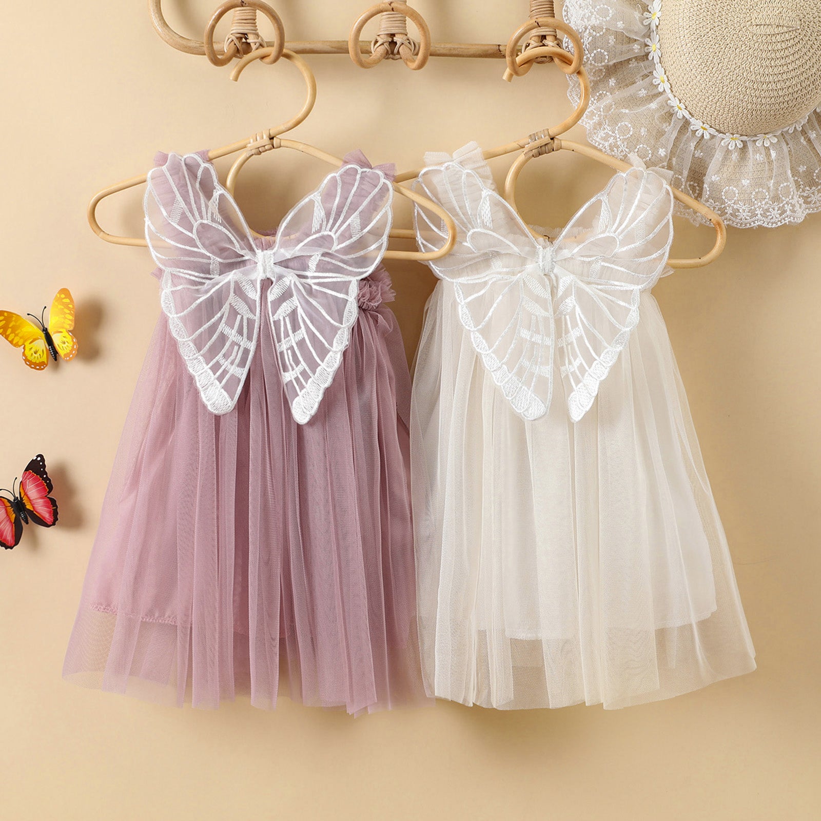 The Feather Fairy Dress (Peach)