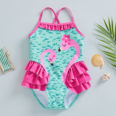 DREAMY FLAMINGO Ruffle Swimsuit