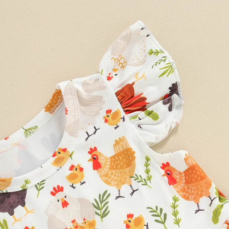 chicken cloth dress designs Chicken Twirly Dress