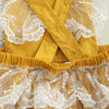 ARINA Yellow Lace Tassel Romper