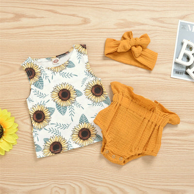 SUNFLOWER Summer Outfit with Headband
