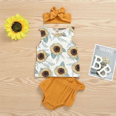 SUNFLOWER Summer Outfit with Headband
