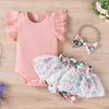 LILLY Floral Lace Tutu Outfit with Headband