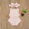 PAULINA Floral Lace Romper with Headband