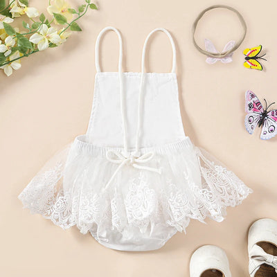 BUTTERFLY Lace Romper with Headband