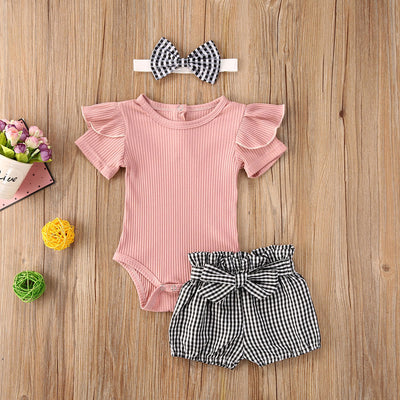 JULIETTE Plaid Summer Outfit with Headband