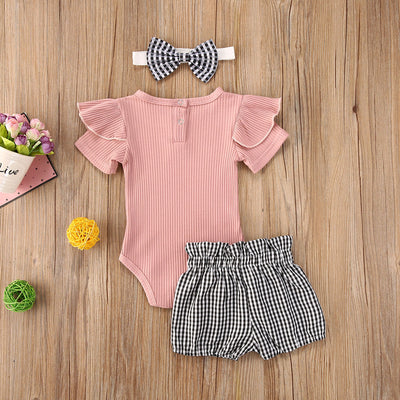 JULIETTE Plaid Summer Outfit with Headband