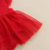 LIZZY Crochet & Tulle Romper Dress with Headband