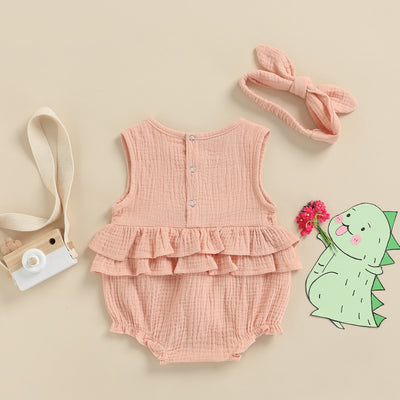 MILLIE Ruffle Romper with Headband