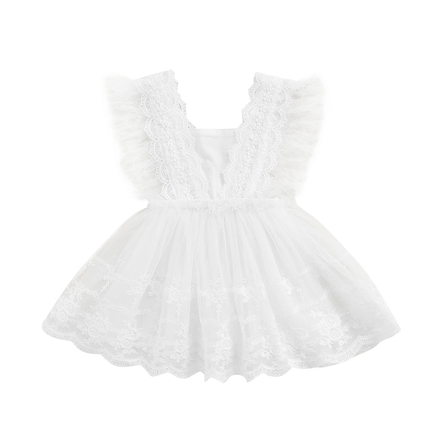 JULIETTE Lace & Feather Tassel Dress