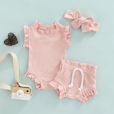 ADRIELLE Ruffle Outfit with Headband