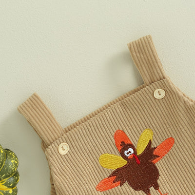 THANKSGIVING Corduroy Romper