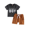 MAMA'S BOY Charcoal Outfit