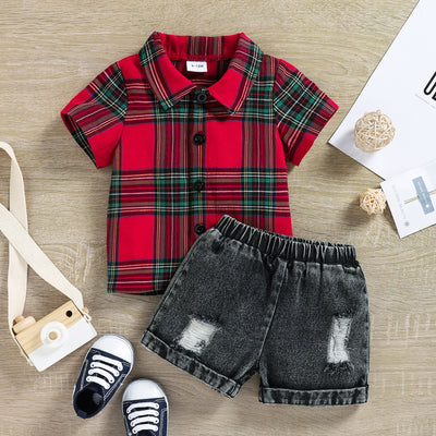 MAX Plaid Denim Outfit