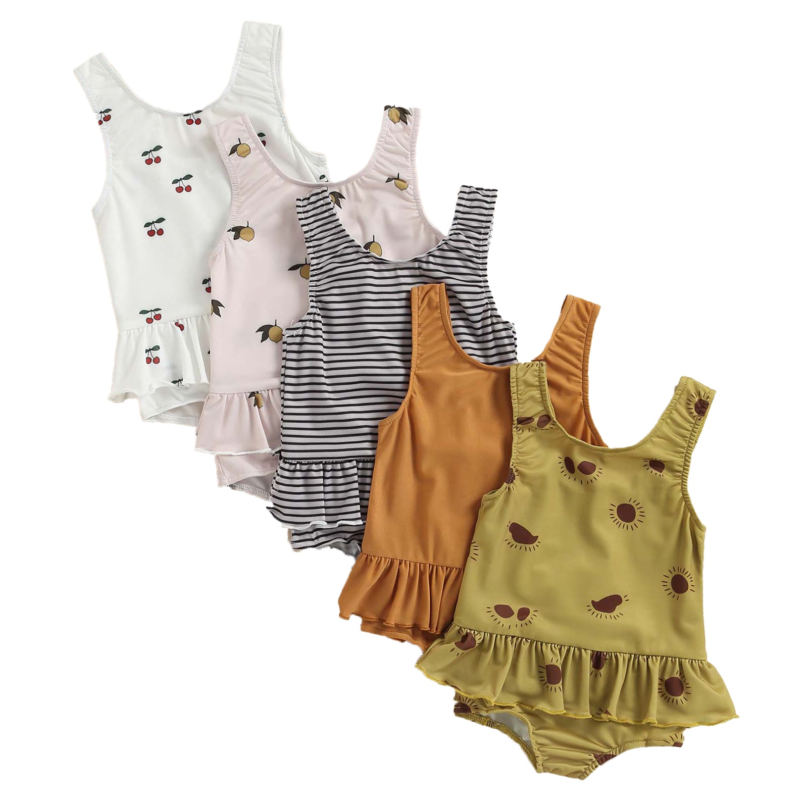 Ginger flowers ruffle swim dress new arrivals