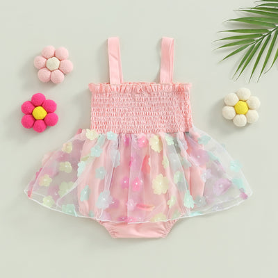 FLOWER PRINCESS Tulle Romper