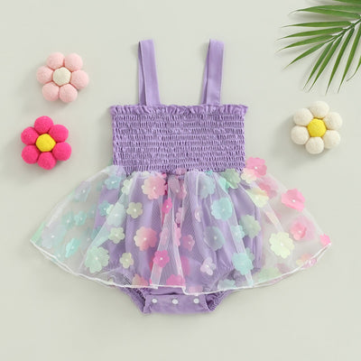 FLOWER PRINCESS Tulle Romper